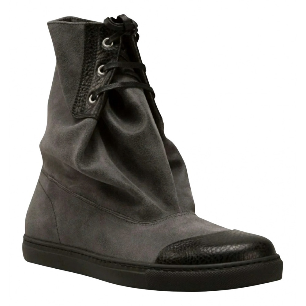 Vivian Westwood Grey Suede Sack Boots